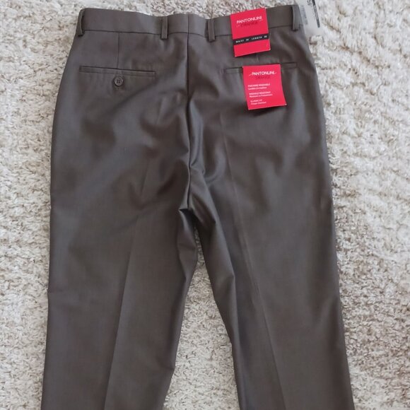 Pantonlini Orange Men's Formal Dress Pants 34" X 30" NWT Classic Fit - Picture 5 of 7